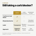 Comparison: GDAid has seven actives at real doses and dihydroberberine with a transparent label, and supports fuel use; carb blockers have mystery dosing and block carbs; berberine alone is standard berberine on one pathway. Formulation and format compared, not efficacy.