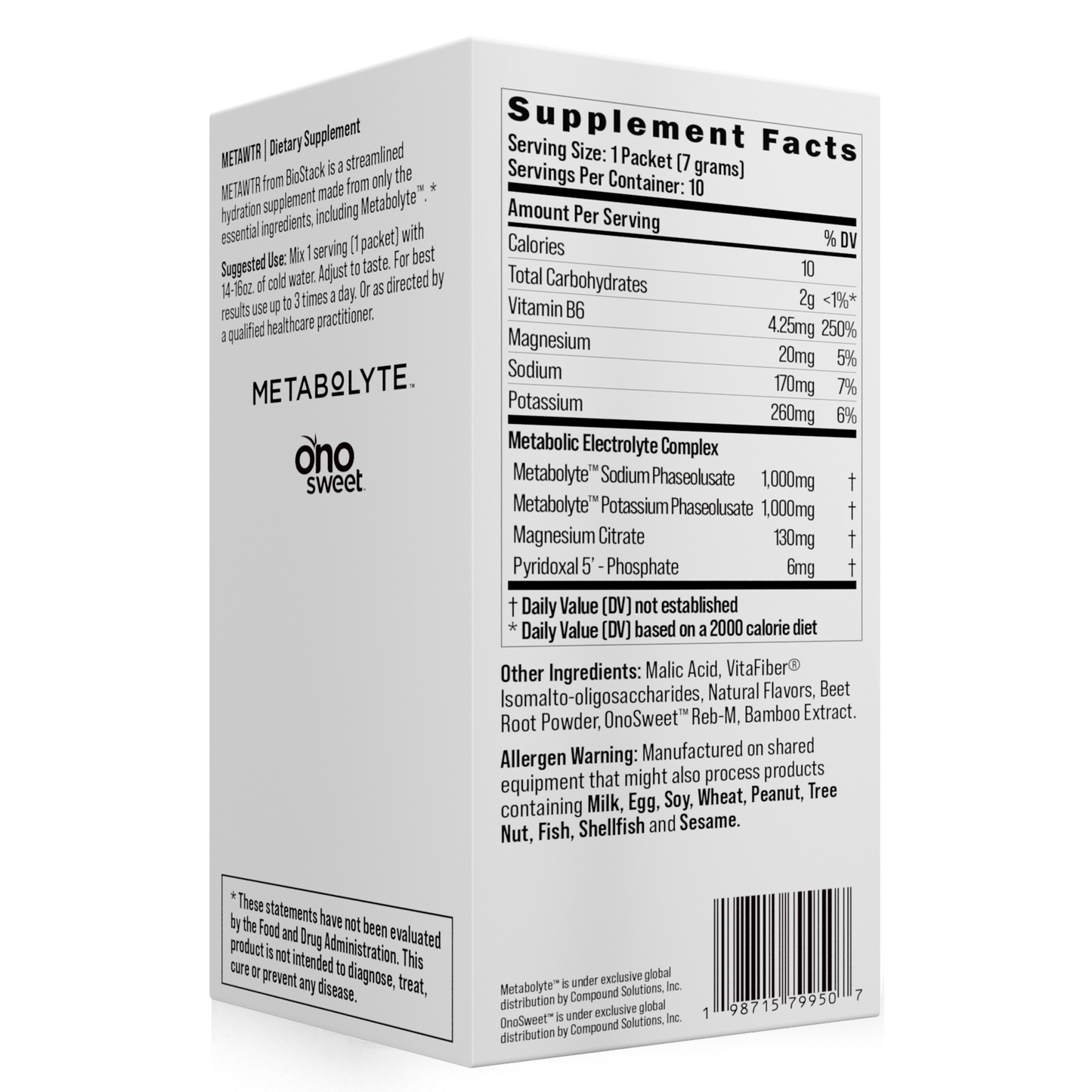 MetaWTR Hydration Fruit Punch - 10 Stick Pack