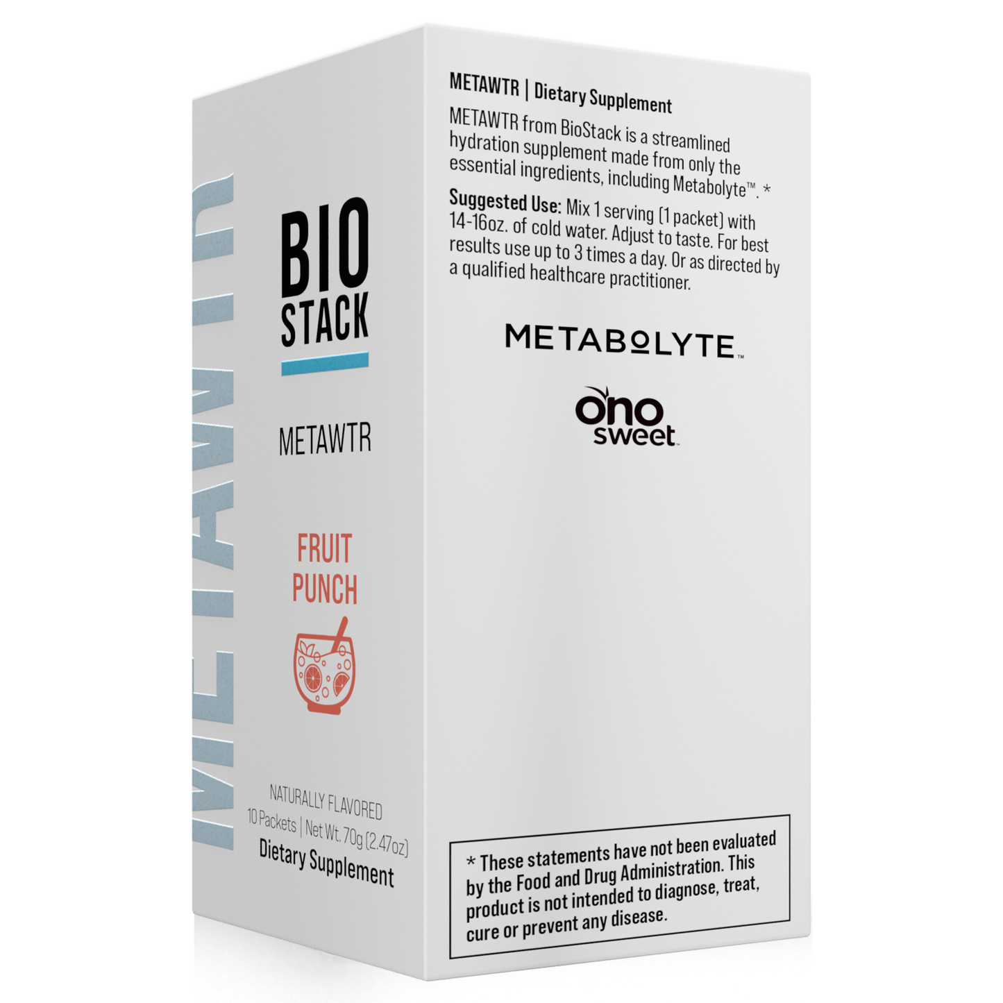 MetaWTR Hydration Fruit Punch - 10 Stick Pack